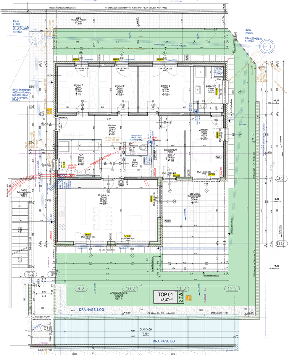 Graz, Messendorfberg 202a - Top 01 - 5-Zimmer-Wohnung - GWS Wohnung - Grundriss